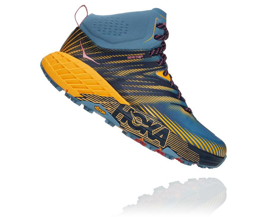 Hoka One One Spor Ayakkabı Kadın Mavi - Speedgoat Mid Gore-Tex 2 - SP6279034